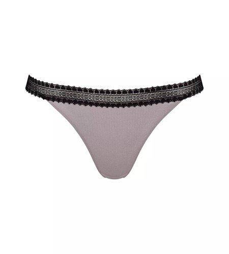 Sloggi Go Żebrowany Brazilian Brief Czarne | 31946-PBNW